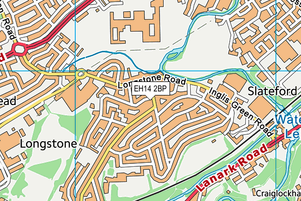 EH14 2BP map - OS VectorMap District (Ordnance Survey)