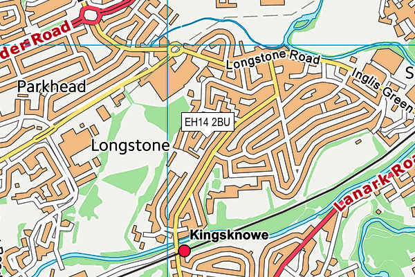 EH14 2BU map - OS VectorMap District (Ordnance Survey)