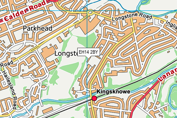 EH14 2BY map - OS VectorMap District (Ordnance Survey)