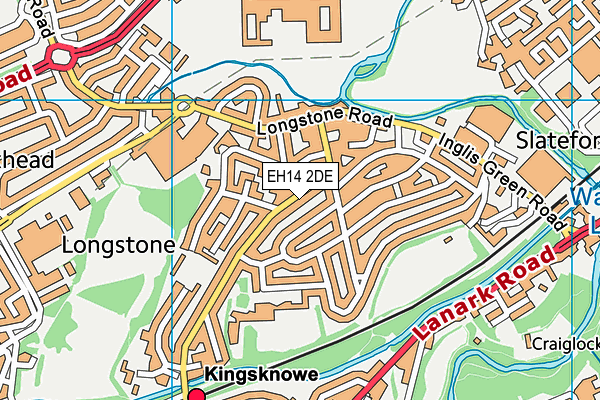 EH14 2DE map - OS VectorMap District (Ordnance Survey)