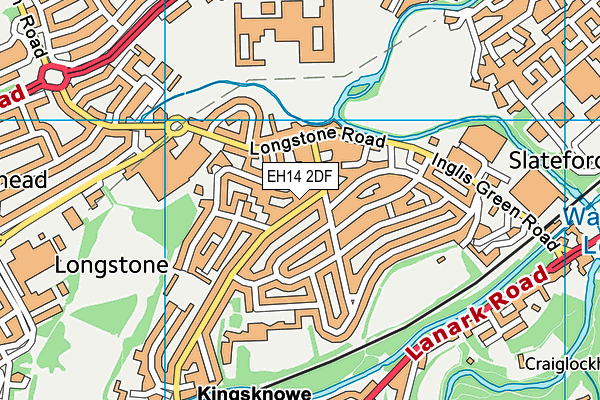 EH14 2DF map - OS VectorMap District (Ordnance Survey)