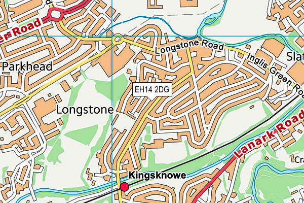 EH14 2DG map - OS VectorMap District (Ordnance Survey)