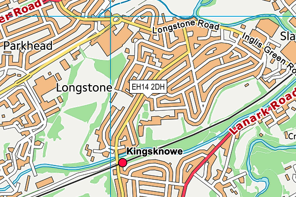 EH14 2DH map - OS VectorMap District (Ordnance Survey)