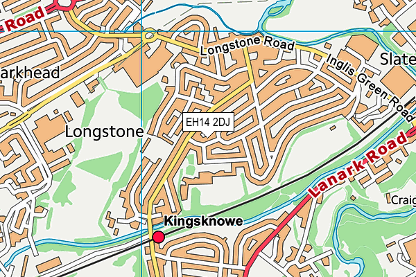 EH14 2DJ map - OS VectorMap District (Ordnance Survey)