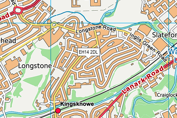 EH14 2DL map - OS VectorMap District (Ordnance Survey)