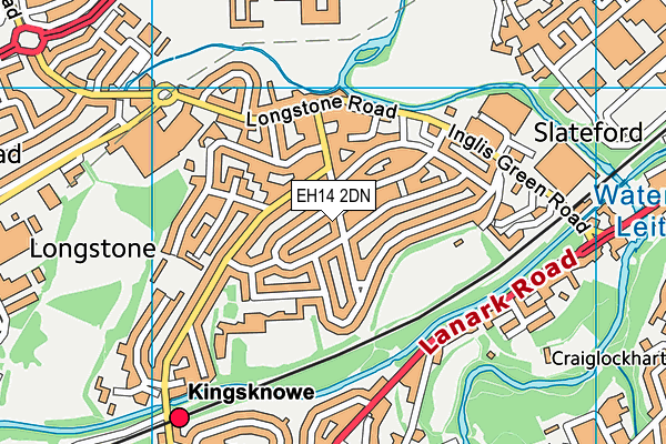 EH14 2DN map - OS VectorMap District (Ordnance Survey)