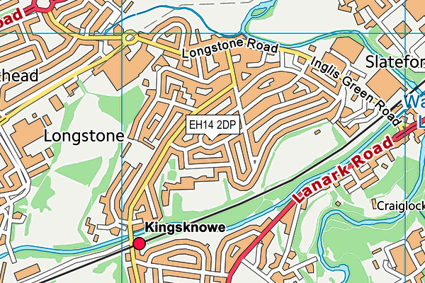 EH14 2DP map - OS VectorMap District (Ordnance Survey)