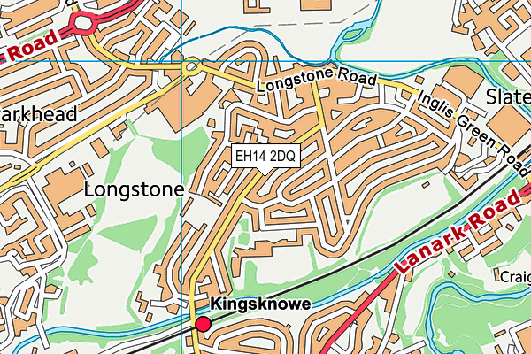 EH14 2DQ map - OS VectorMap District (Ordnance Survey)