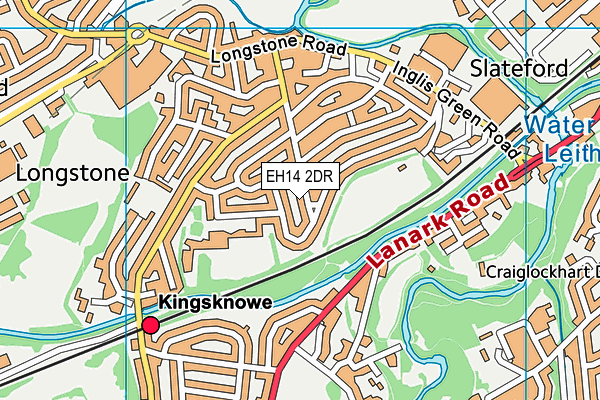 EH14 2DR map - OS VectorMap District (Ordnance Survey)