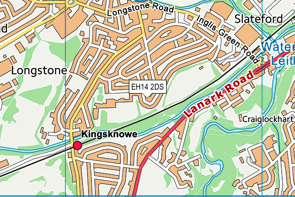 EH14 2DS map - OS VectorMap District (Ordnance Survey)
