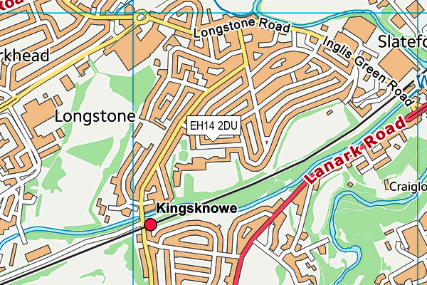 EH14 2DU map - OS VectorMap District (Ordnance Survey)