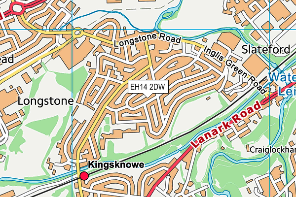 EH14 2DW map - OS VectorMap District (Ordnance Survey)