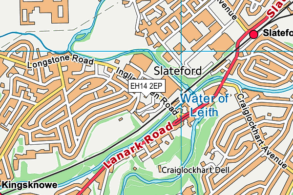 EH14 2EP map - OS VectorMap District (Ordnance Survey)