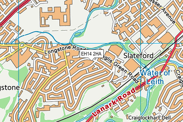 EH14 2HA map - OS VectorMap District (Ordnance Survey)