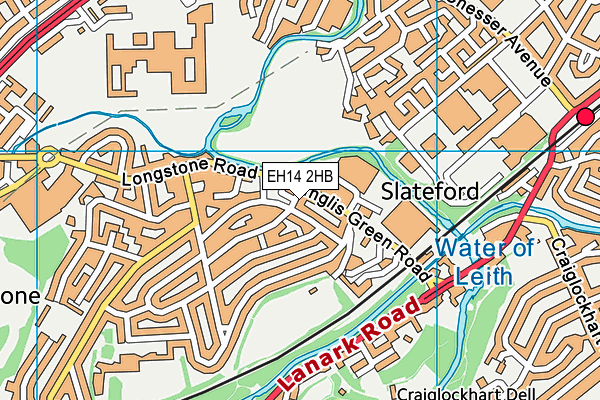 EH14 2HB map - OS VectorMap District (Ordnance Survey)