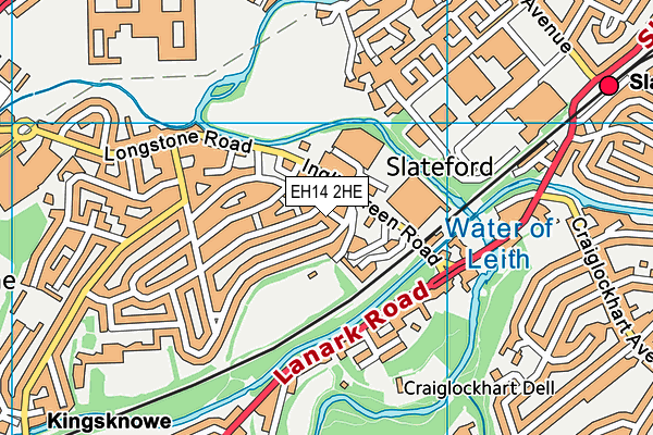 EH14 2HE map - OS VectorMap District (Ordnance Survey)