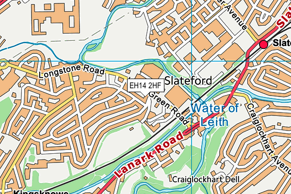 EH14 2HF map - OS VectorMap District (Ordnance Survey)