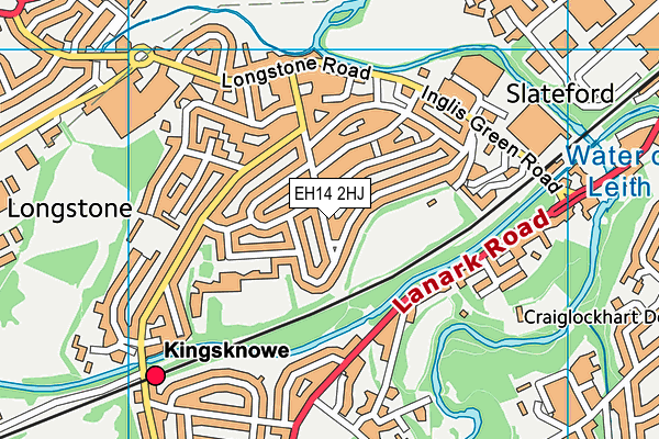 EH14 2HJ map - OS VectorMap District (Ordnance Survey)