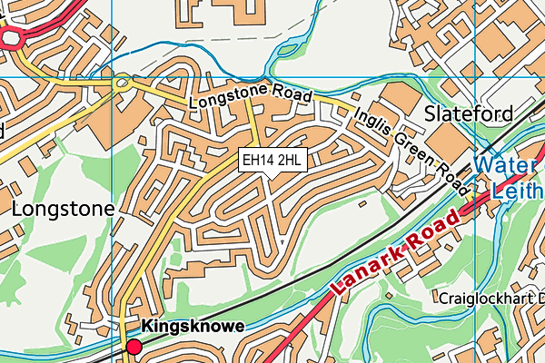 EH14 2HL map - OS VectorMap District (Ordnance Survey)