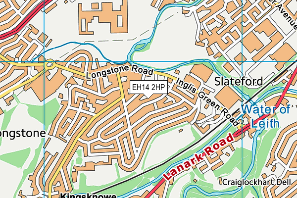 EH14 2HP map - OS VectorMap District (Ordnance Survey)