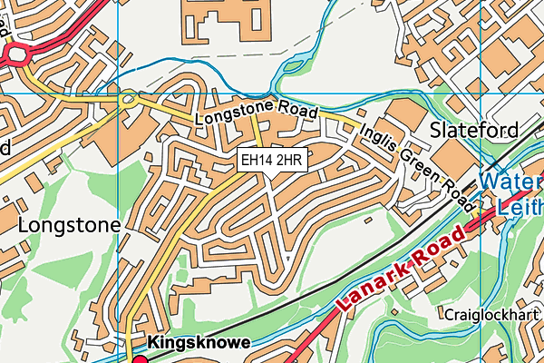EH14 2HR map - OS VectorMap District (Ordnance Survey)
