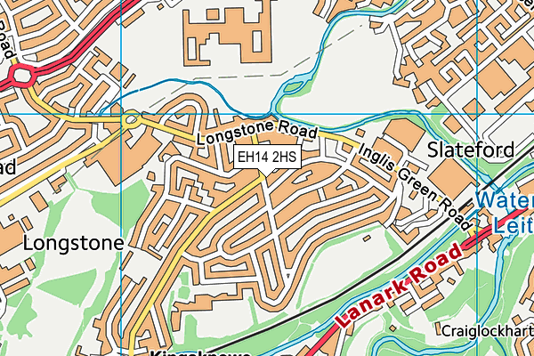 EH14 2HS map - OS VectorMap District (Ordnance Survey)