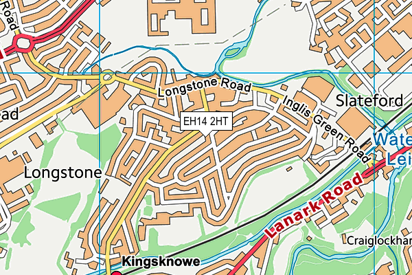 EH14 2HT map - OS VectorMap District (Ordnance Survey)