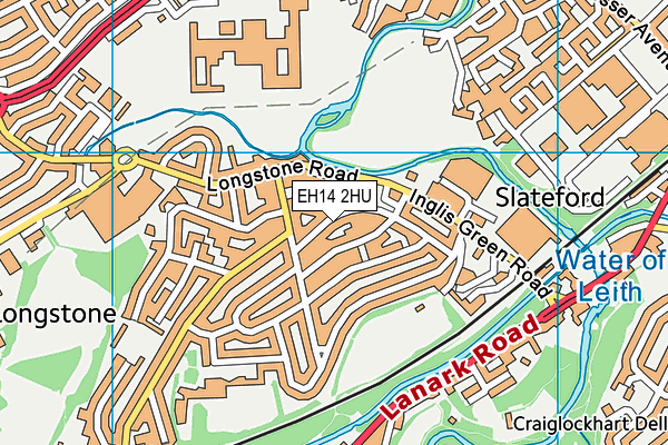 EH14 2HU map - OS VectorMap District (Ordnance Survey)