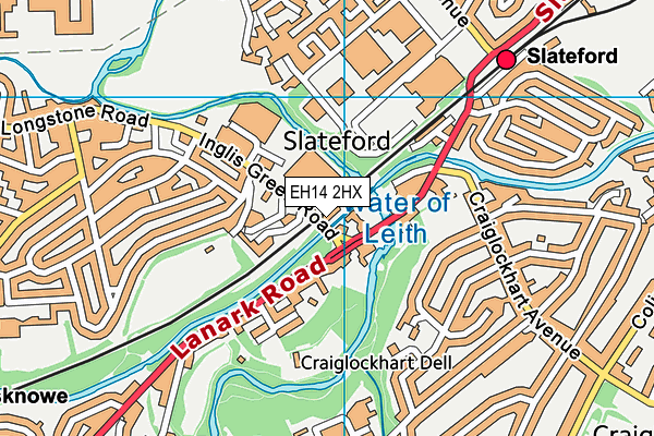 EH14 2HX map - OS VectorMap District (Ordnance Survey)