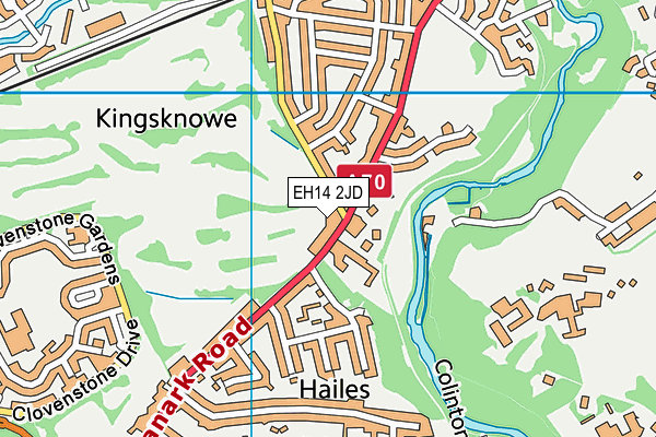 EH14 2JD map - OS VectorMap District (Ordnance Survey)