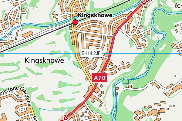 EH14 2JF map - OS VectorMap District (Ordnance Survey)