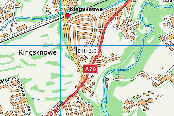 EH14 2JG map - OS VectorMap District (Ordnance Survey)