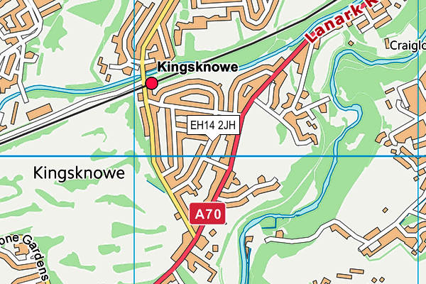 EH14 2JH map - OS VectorMap District (Ordnance Survey)