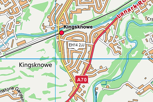 EH14 2JJ map - OS VectorMap District (Ordnance Survey)