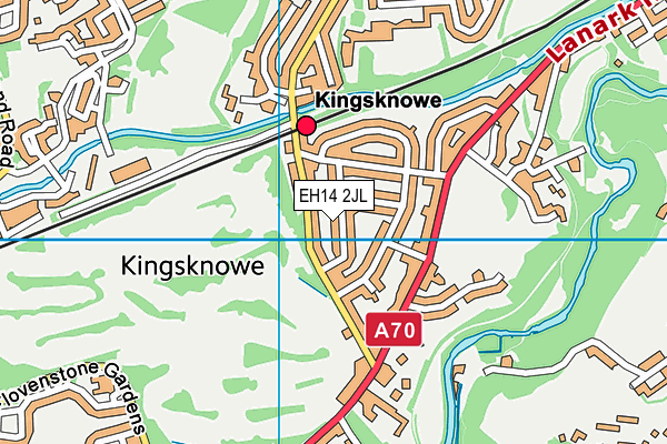 EH14 2JL map - OS VectorMap District (Ordnance Survey)