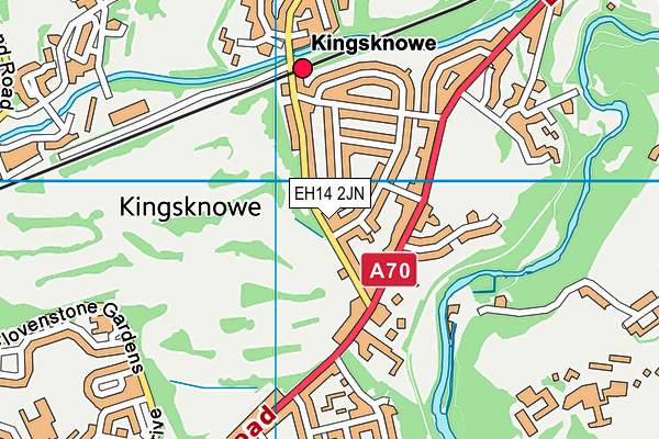 EH14 2JN map - OS VectorMap District (Ordnance Survey)