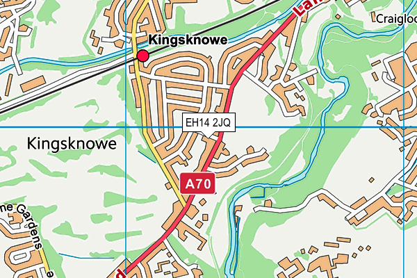 EH14 2JQ map - OS VectorMap District (Ordnance Survey)