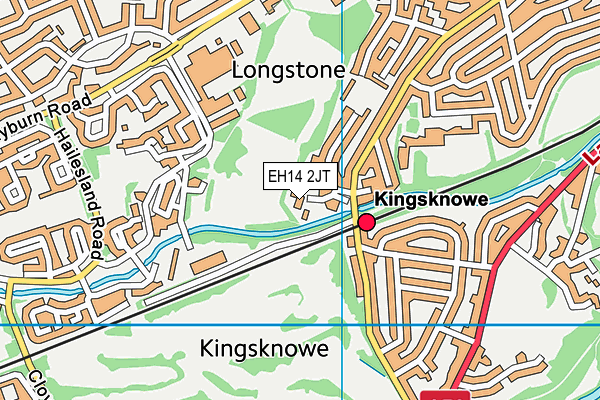 EH14 2JT map - OS VectorMap District (Ordnance Survey)