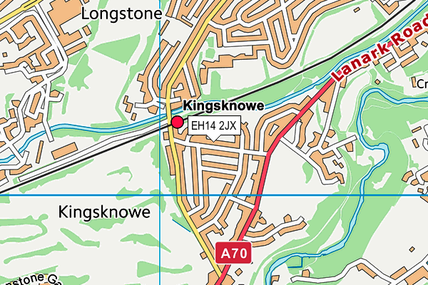 EH14 2JX map - OS VectorMap District (Ordnance Survey)