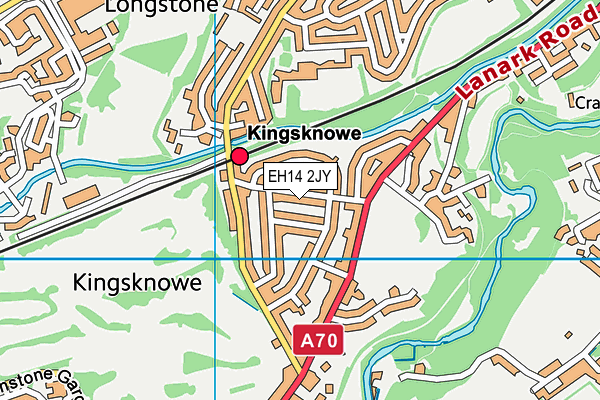 EH14 2JY map - OS VectorMap District (Ordnance Survey)