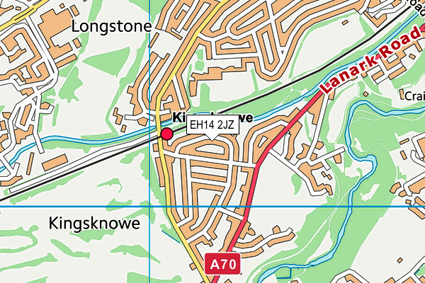 EH14 2JZ map - OS VectorMap District (Ordnance Survey)