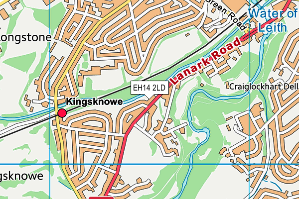 EH14 2LD map - OS VectorMap District (Ordnance Survey)