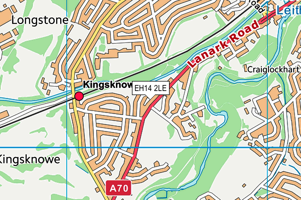 EH14 2LE map - OS VectorMap District (Ordnance Survey)