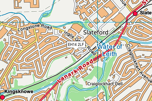 EH14 2LF map - OS VectorMap District (Ordnance Survey)