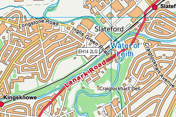 EH14 2LG map - OS VectorMap District (Ordnance Survey)