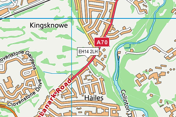 EH14 2LH map - OS VectorMap District (Ordnance Survey)