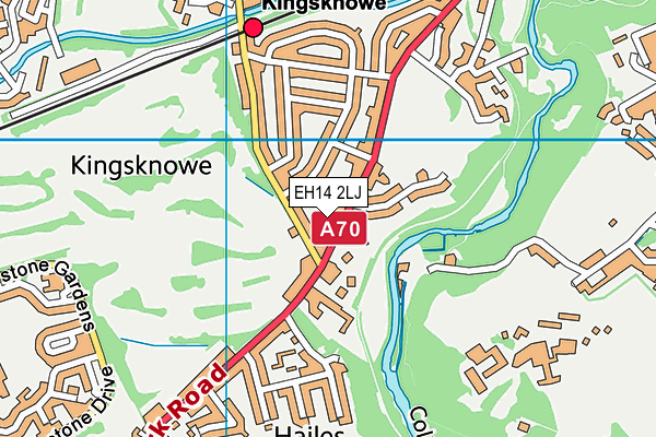 EH14 2LJ map - OS VectorMap District (Ordnance Survey)