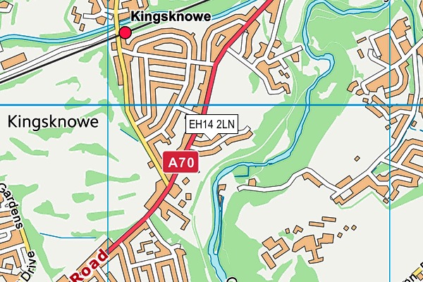 EH14 2LN map - OS VectorMap District (Ordnance Survey)