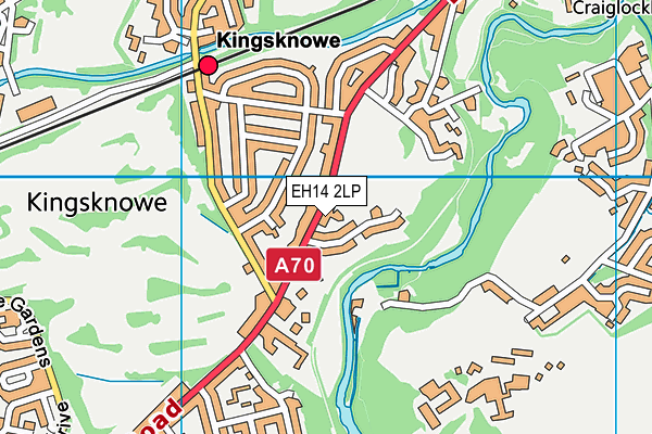 EH14 2LP map - OS VectorMap District (Ordnance Survey)