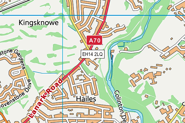 EH14 2LQ map - OS VectorMap District (Ordnance Survey)